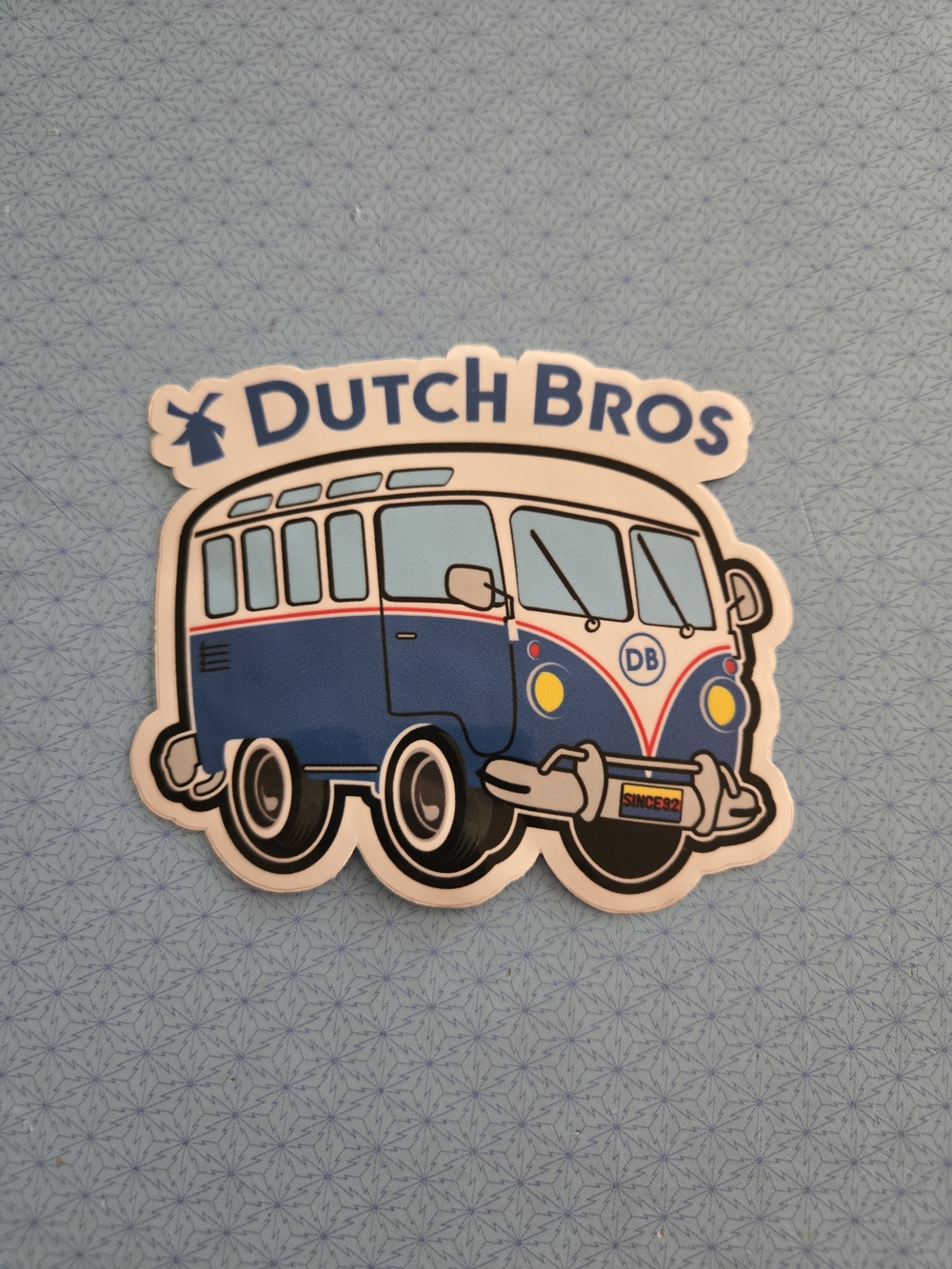 Dutch Bros Blue & White Van Sticker